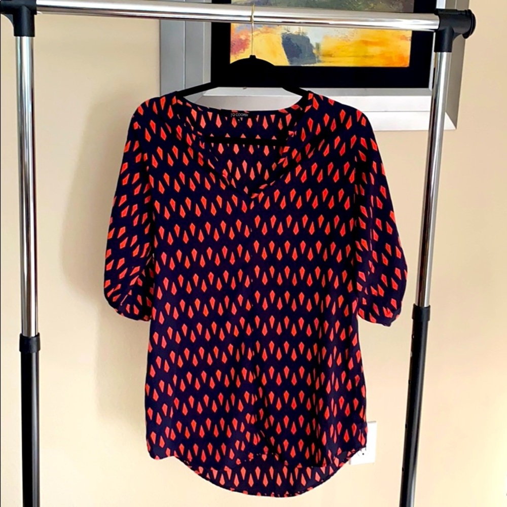 V-Neck 3/4 Sleeve Blouse